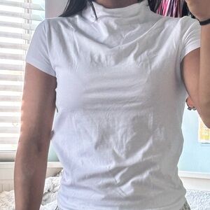 Classic Zara High Neck White Women's Top